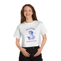 Vintage Vibes Cropped T-Shirt for Book & Tea Lovers