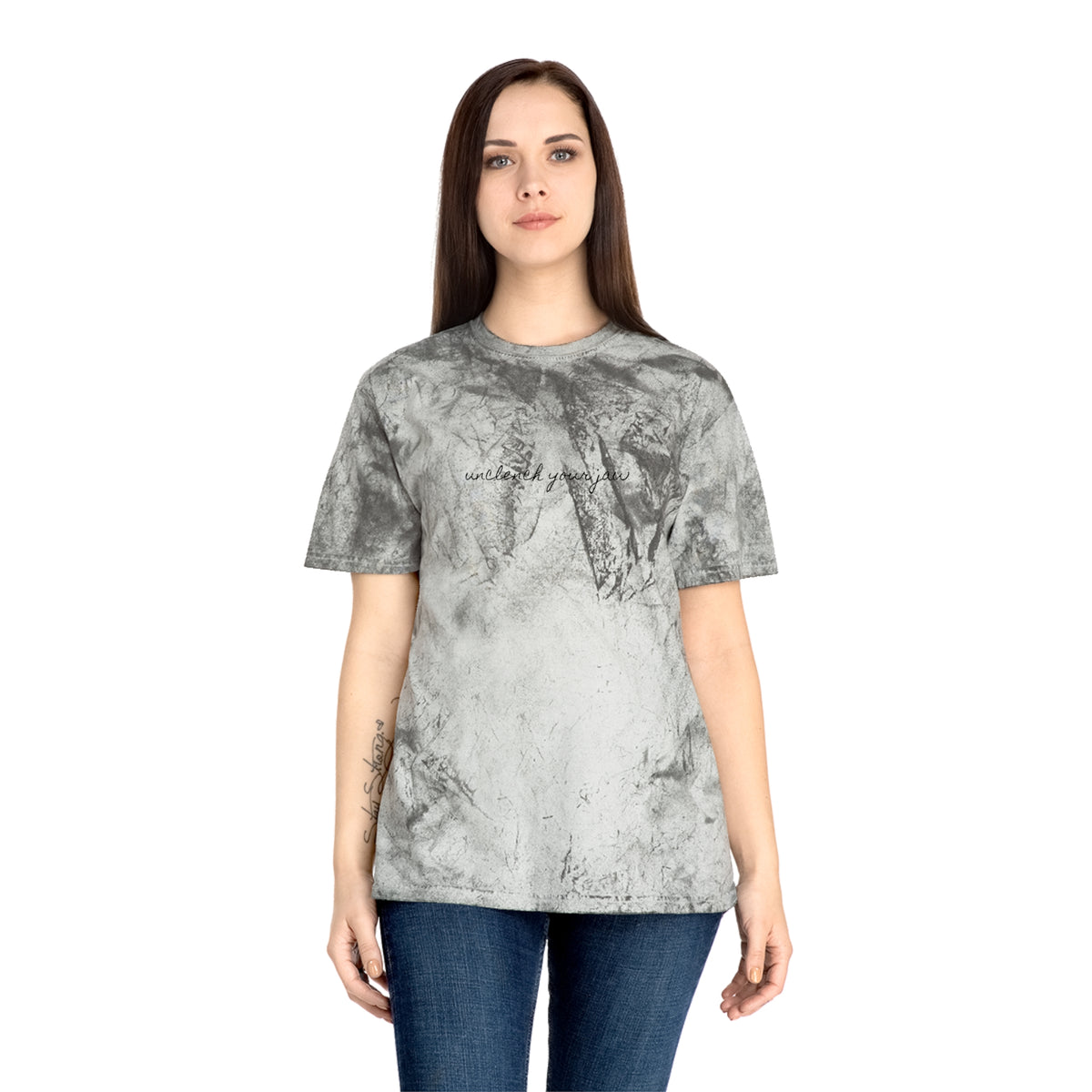 'unclench your jaw' color blast tee