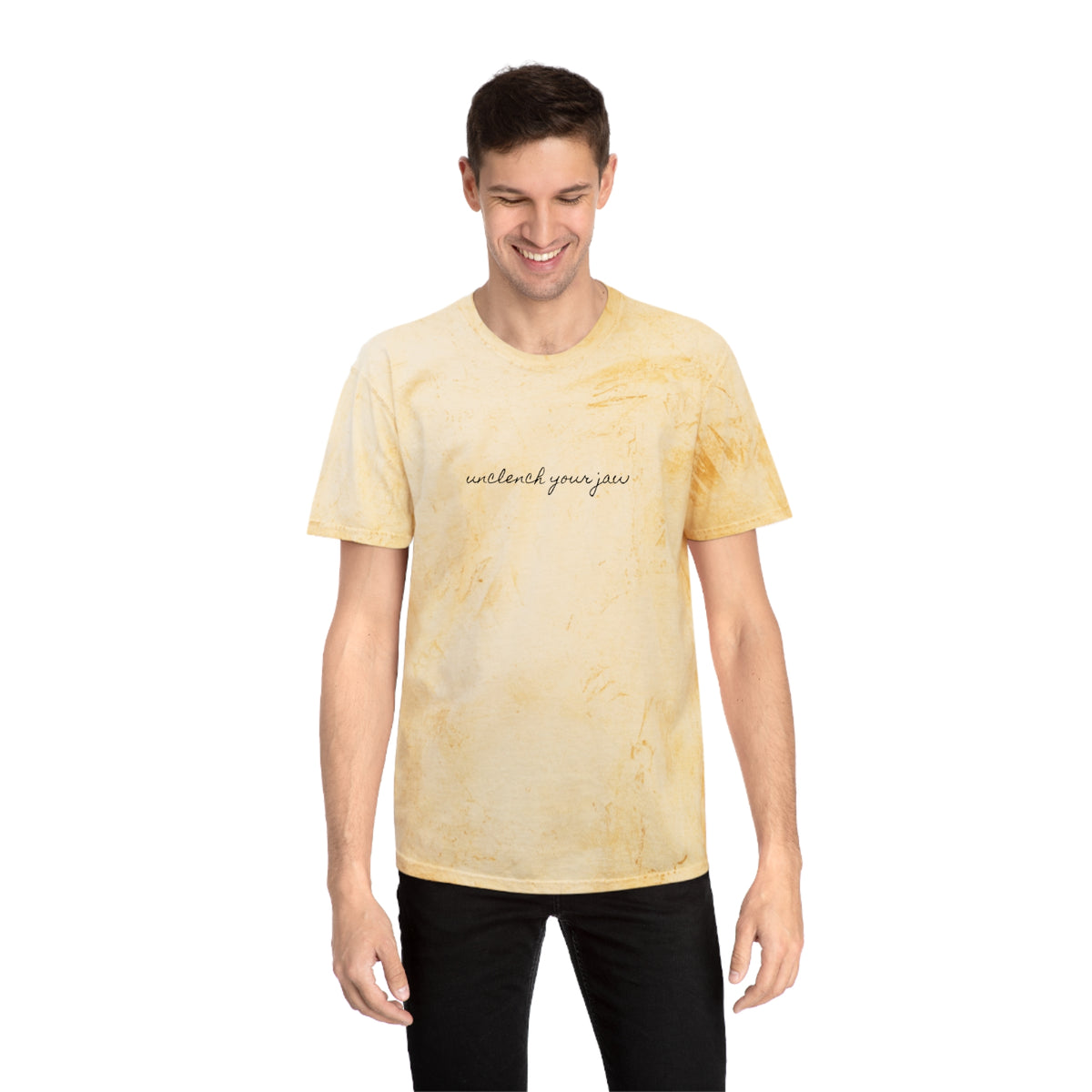'unclench your jaw' color blast tee